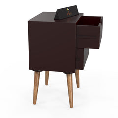 Amazing Bedside Table with Two Drawers (Brown) - WoodenTwist