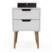 Amazing Bedside Table with Two Drawers (White) - WoodenTwist