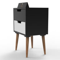Look Bedside Table with Two Drawers - WoodenTwist
