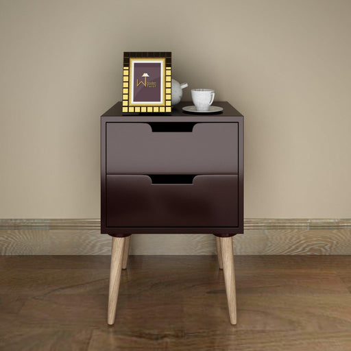 Amazing Bedside Table with Two Drawers (Brown) - WoodenTwist