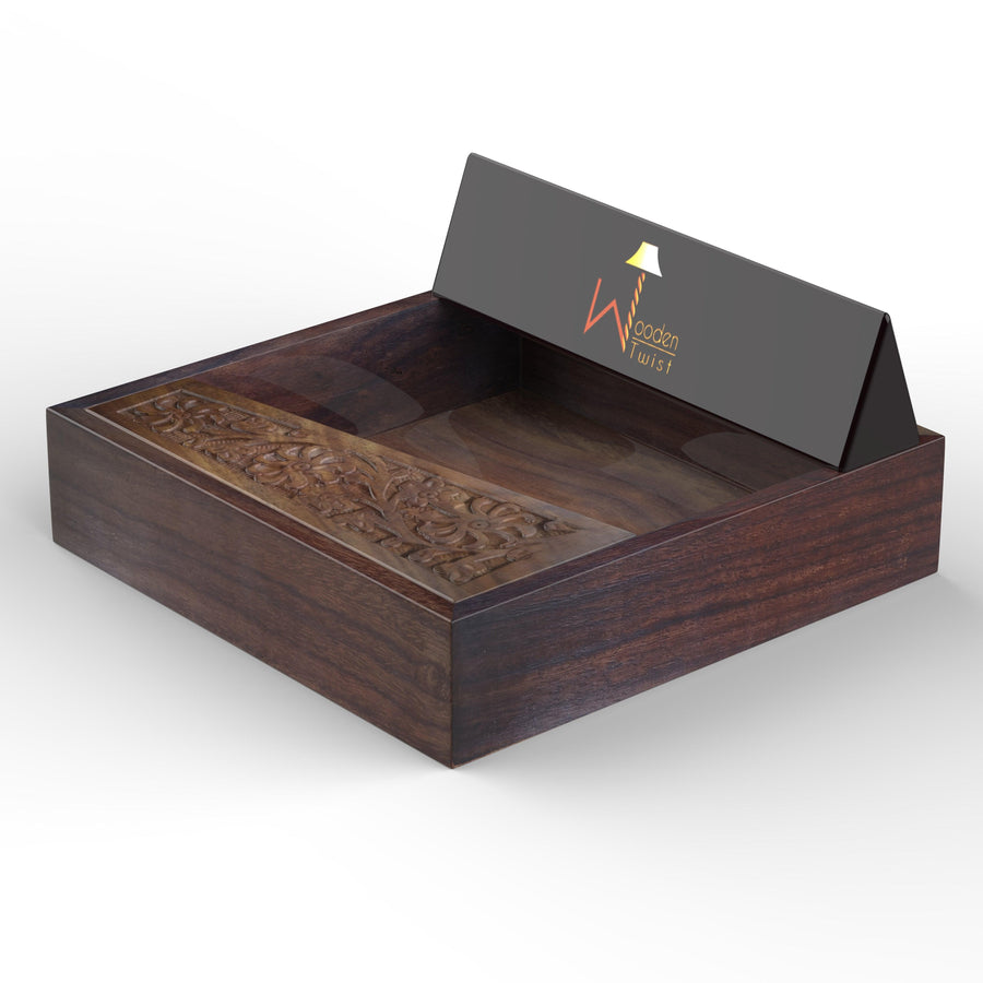 Rich Sheesham Wood Grain in Warm Brown