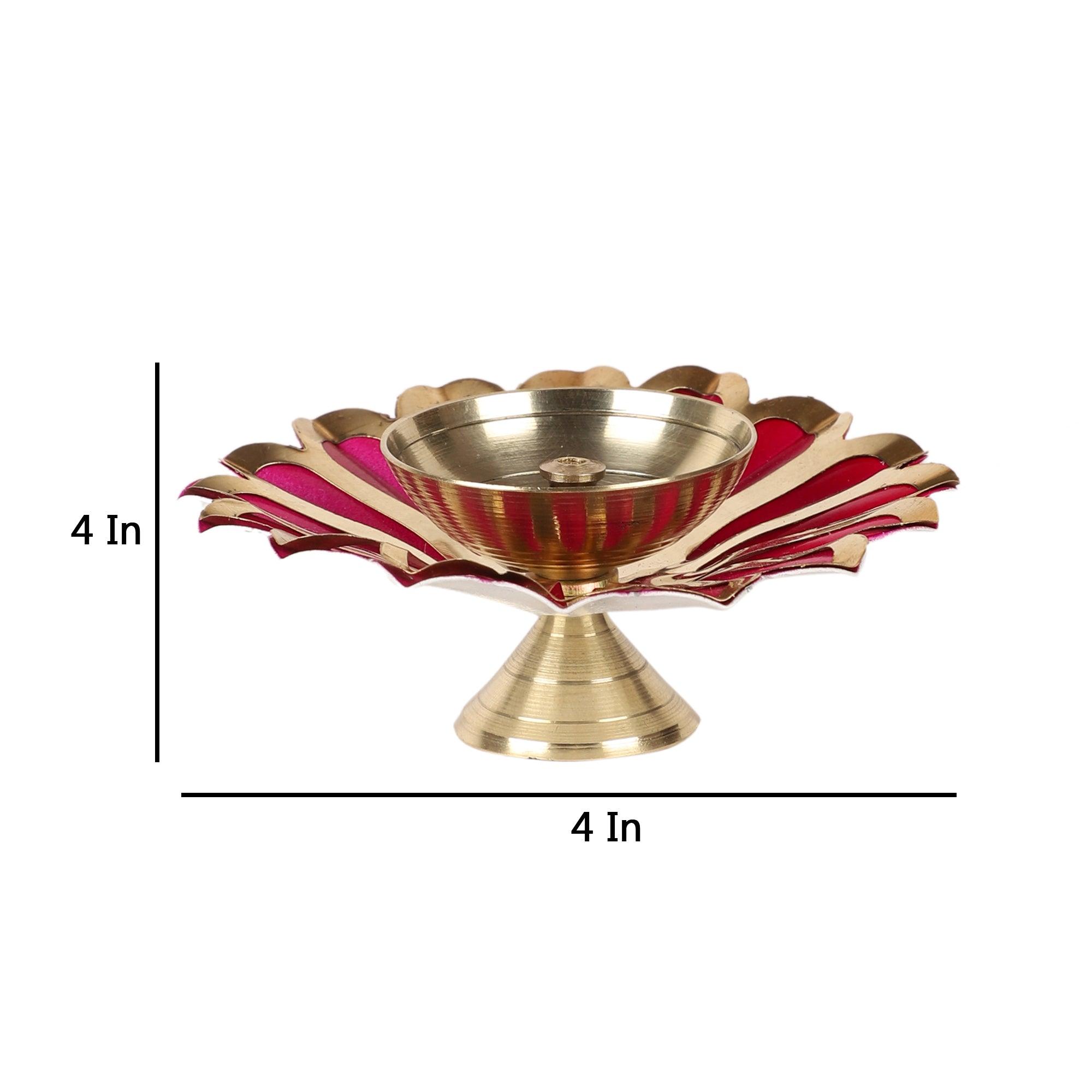 Decorative flower Brass Dia (Set of 4) - WoodenTwist