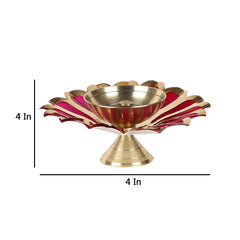 Decorative flower Brass Dia (Set of 4) - WoodenTwist