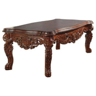 Handmade Carving Mahogany Finish Coffee Table - WoodenTwist