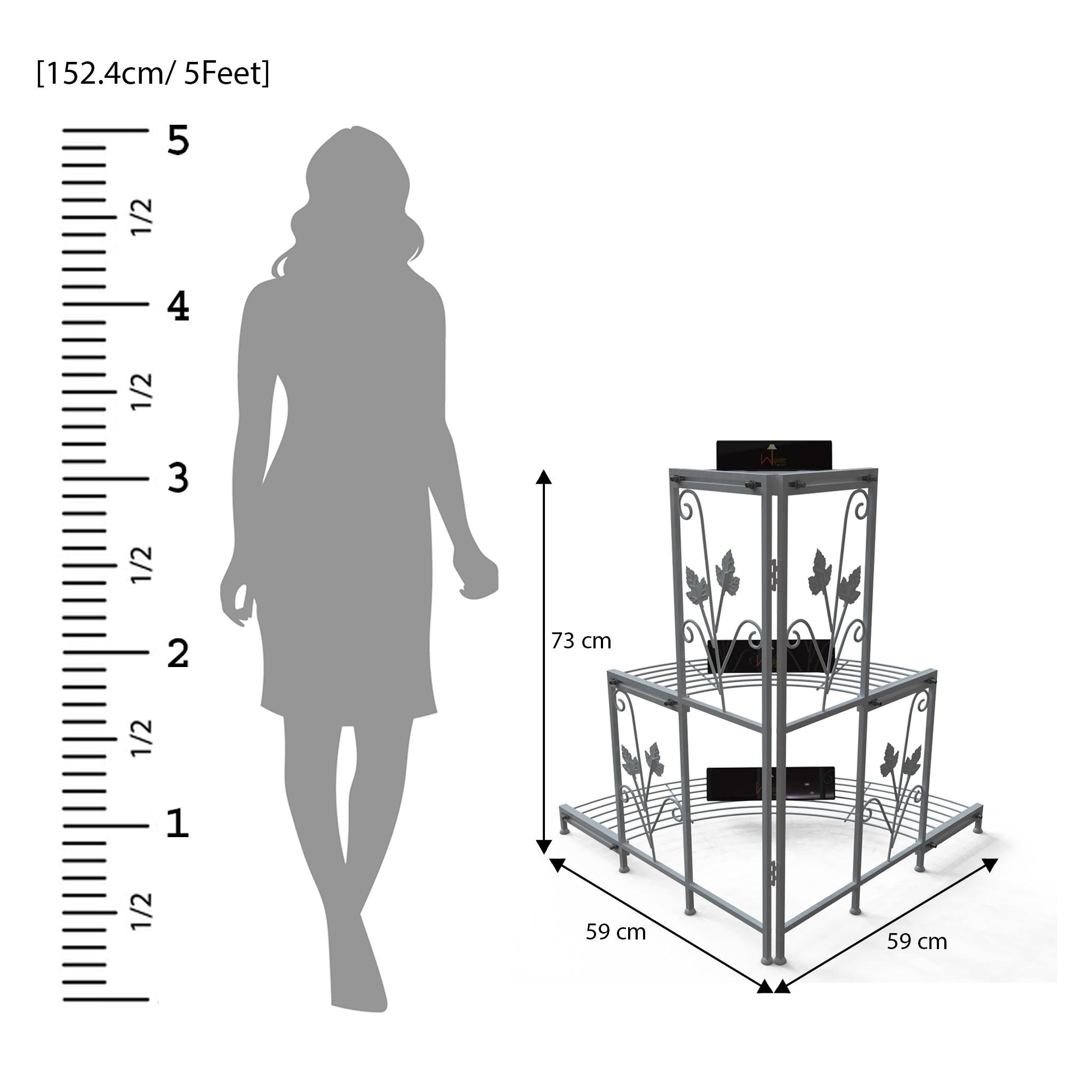 3 Tier Plant Stand Flor Corner Shelf - WoodenTwist