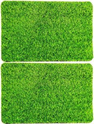 Anti Skid Natural Green Grass Doormat (Set of 2) - WoodenTwist