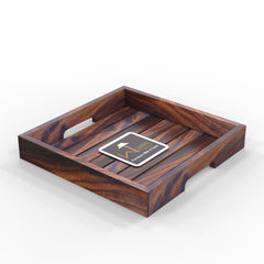 Cuadrado Sheesham wood Serving Tray - WoodenTwist