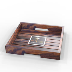 Cuadrado Sheesham wood Serving Tray - WoodenTwist