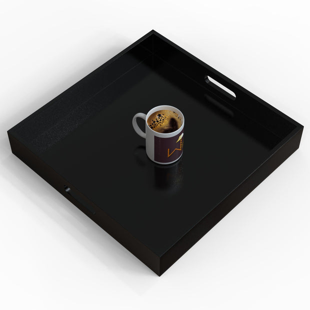 MDF wood tea & coffee serving tray in White, view 1