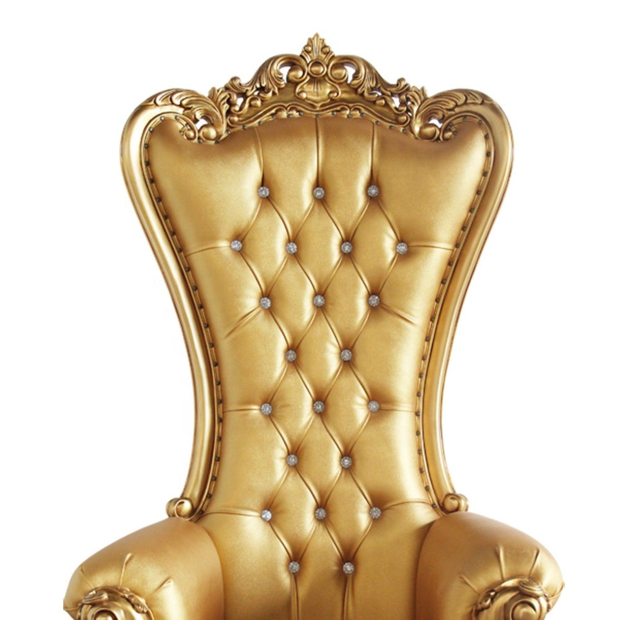 Style High Back Banquet Party Restaurant Luxury Royal Dining Golden Throne Wedding Chair - WoodenTwist