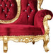 Love Seat Wedding Golden High Back Throne Chair (2 Seater) - WoodenTwist