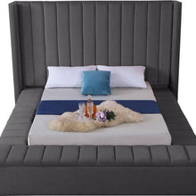 Upholstered Panel Bed Frame Wing Back Headboard - WoodenTwist