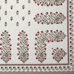 Rajasthani Jaipuri Cotton Block Print Double Bedsheets with 2 Pillow Covers - WoodenTwist