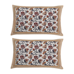 Rajasthani Jaipuri Cotton Block Print Double Bedsheets with 2 Pillow Covers - WoodenTwist