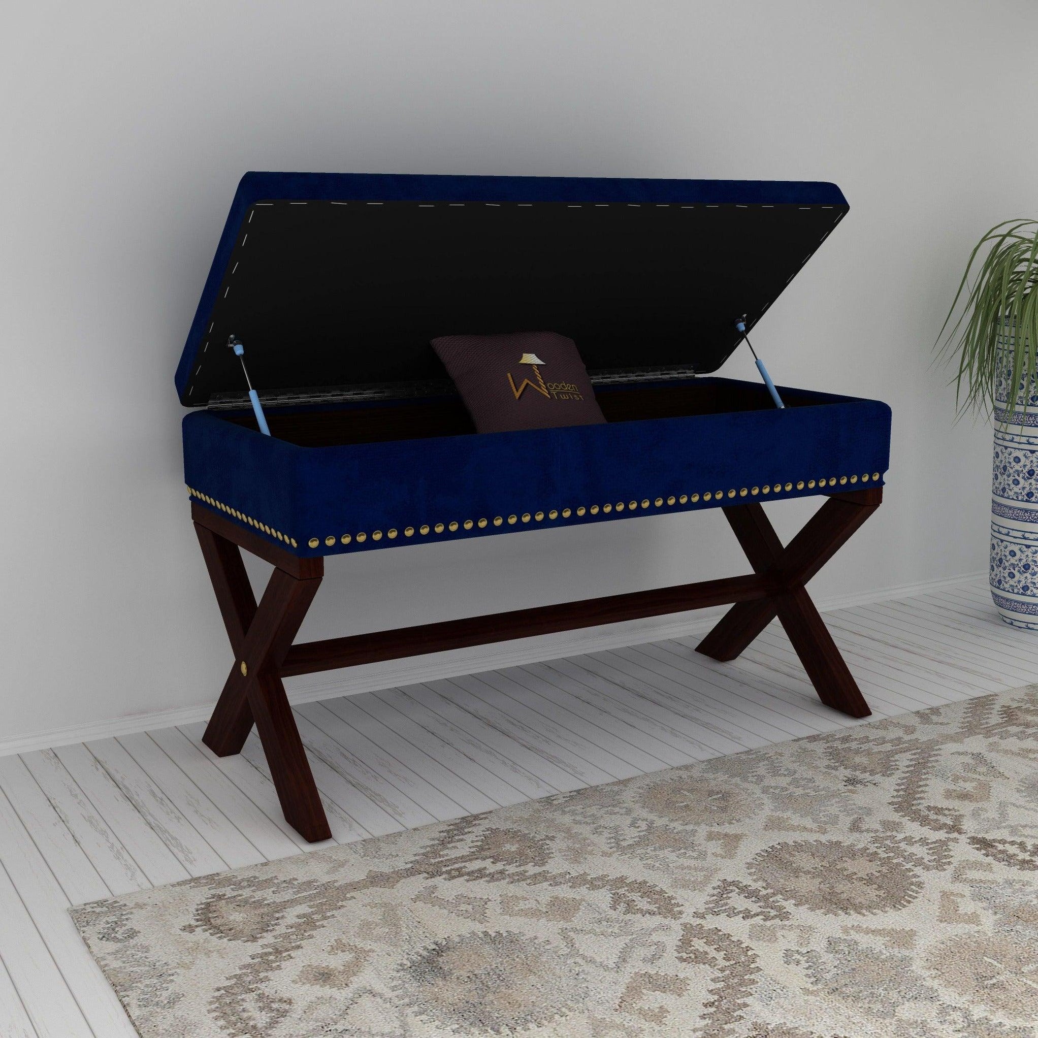 Buy Rectangle Bench Storage in Ottoman Style, for Entryway or Living ...