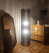 Ventus Duo Wooden Floor Lamp With Brown Base - WoodenTwist