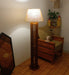 Ventus Wooden Floor Lamp with Premium Beige Fabric Lampshade - WoodenTwist