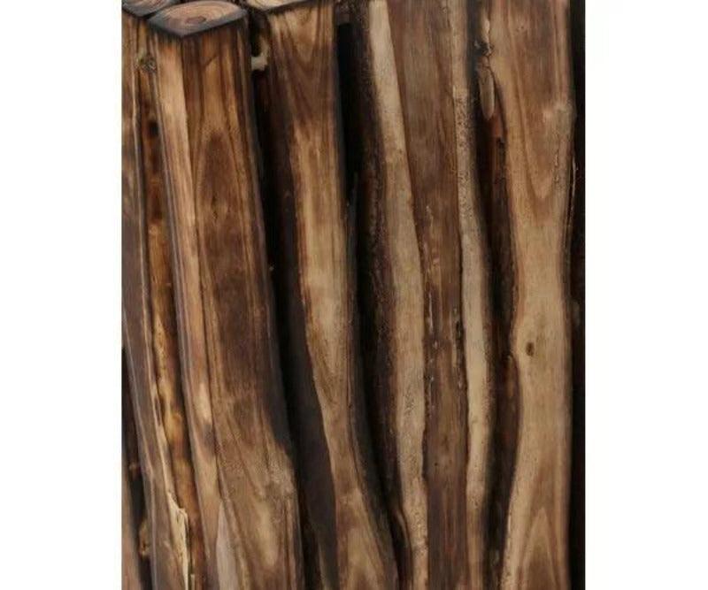 Wooden Square Shape Stool Cum Table in a living room setting