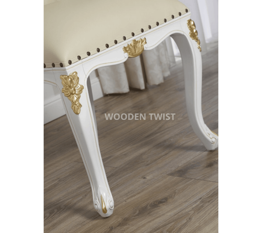 Ivory Gold Leaf, Handmade Detail