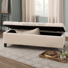 Zelja Premium Wood Flip Top Storage Bench Couch - WoodenTwist