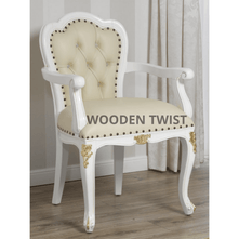 Sessel Teak Wood Arm Chair (White)