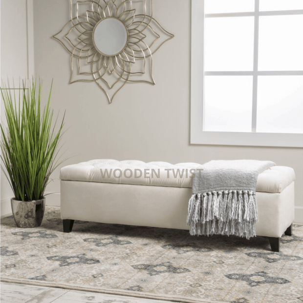 Zelja Premium Wood Flip Top Storage Bench Couch - WoodenTwist