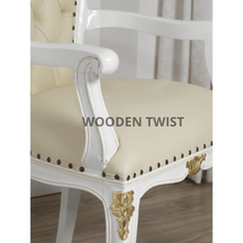 Sessel Teak Wood Arm Chair (White)