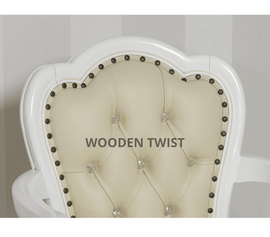Ivory White With Gold Leaf Detail