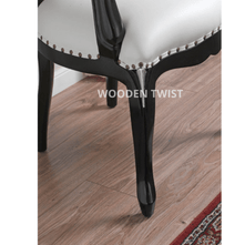 Lush Teak Wood Arm Chair ( Black )