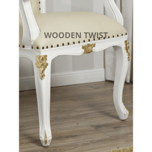 Sessel Teak Wood Arm Chair (White)