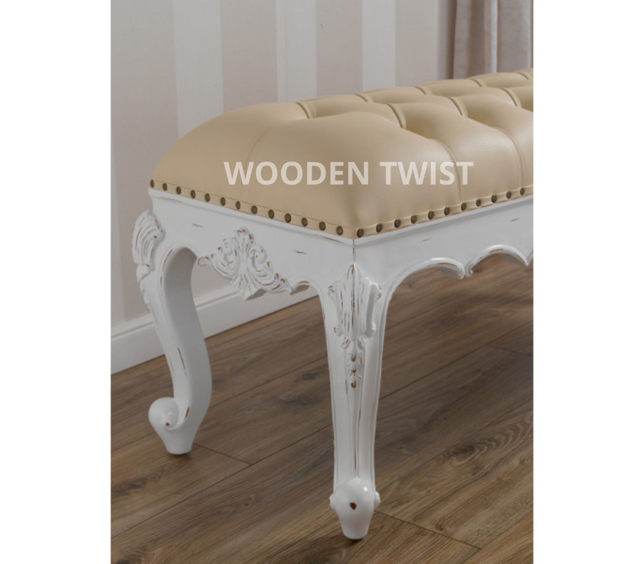 Chic Premium Sheesham Wood Bench Couch - WoodenTwist