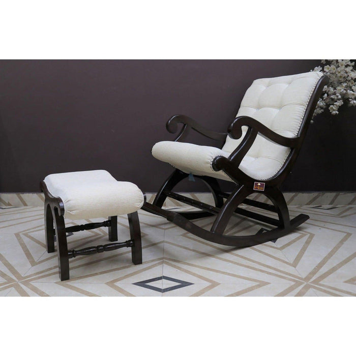 Legna Rocking Chair with Foot Rest - WoodenTwist