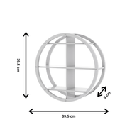 Trendlong PVC Wood Round Floating Wall Shelf - dimensions diagram