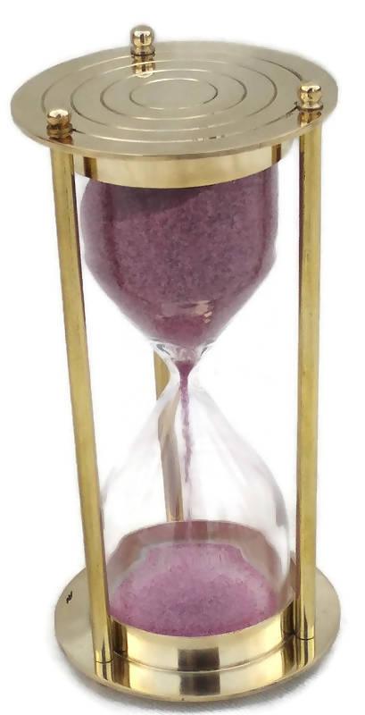 5 Minutes Brass Sand Timer Hourglass - WoodenTwist