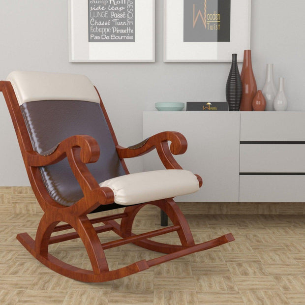 Qualis Premium Sheesham Wood Rocking Chair - WoodenTwist