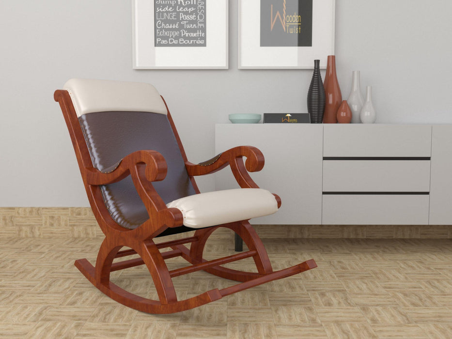 Qualis Premium Sheesham Wood Rocking Chair - WoodenTwist