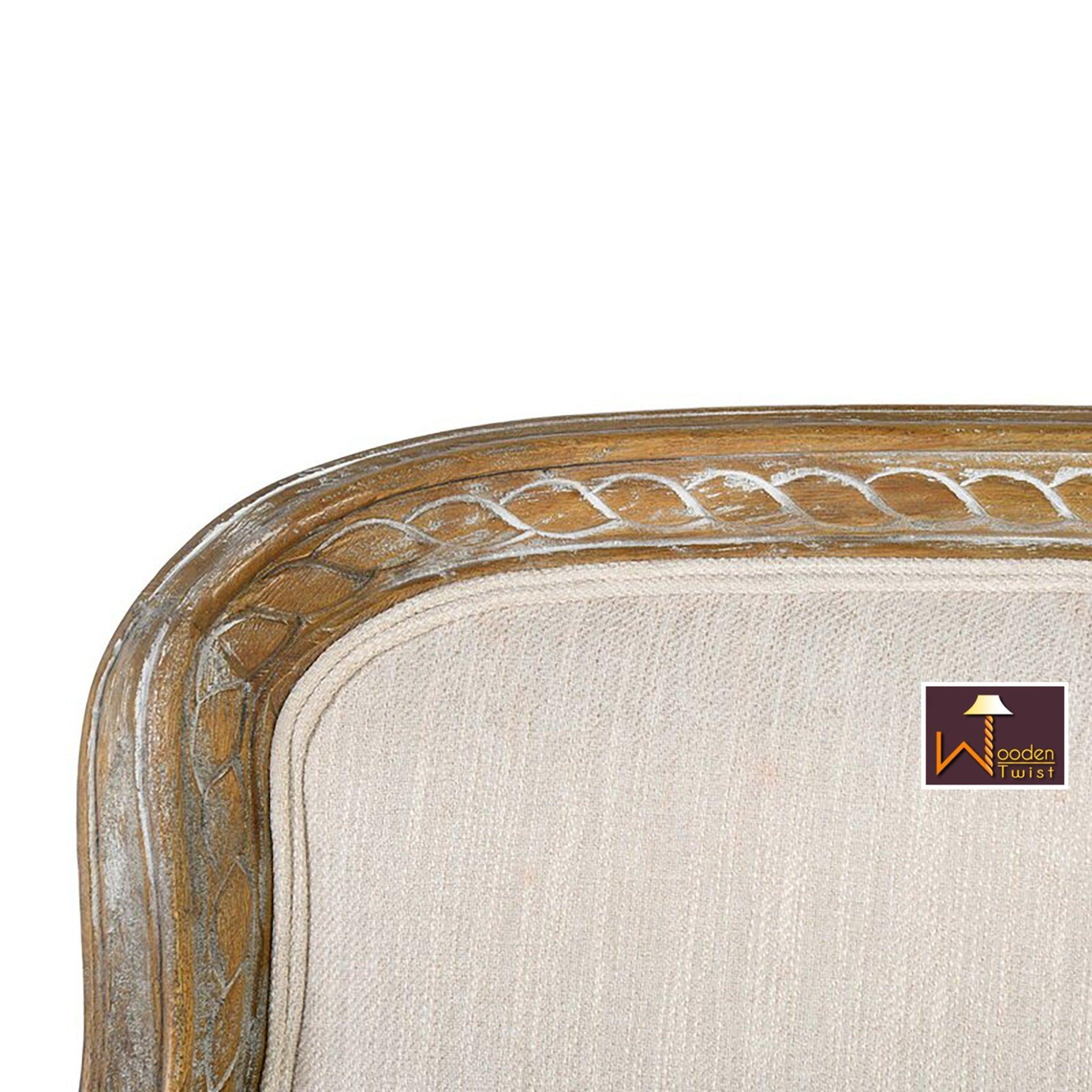 Wooden Twist Hand Carved Loveseat Teak Wood 2 Seater Bench - WoodenTwist