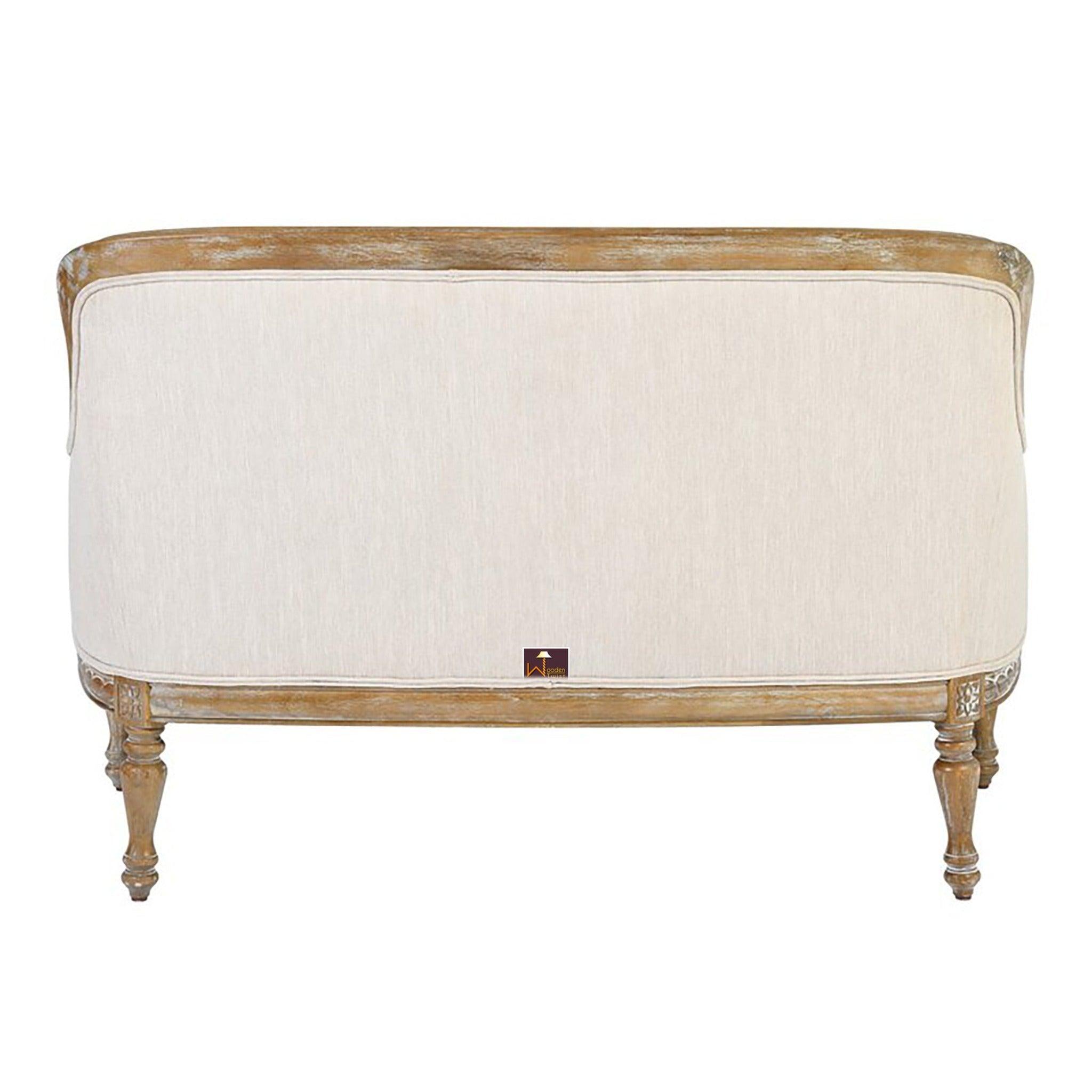 Wooden Twist Hand Carved Loveseat Teak Wood 2 Seater Bench - WoodenTwist