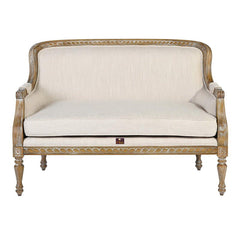 Wooden Twist Hand Carved Loveseat Teak Wood 2 Seater Bench - WoodenTwist