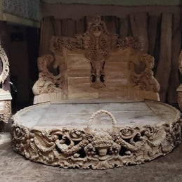 teak wood bed