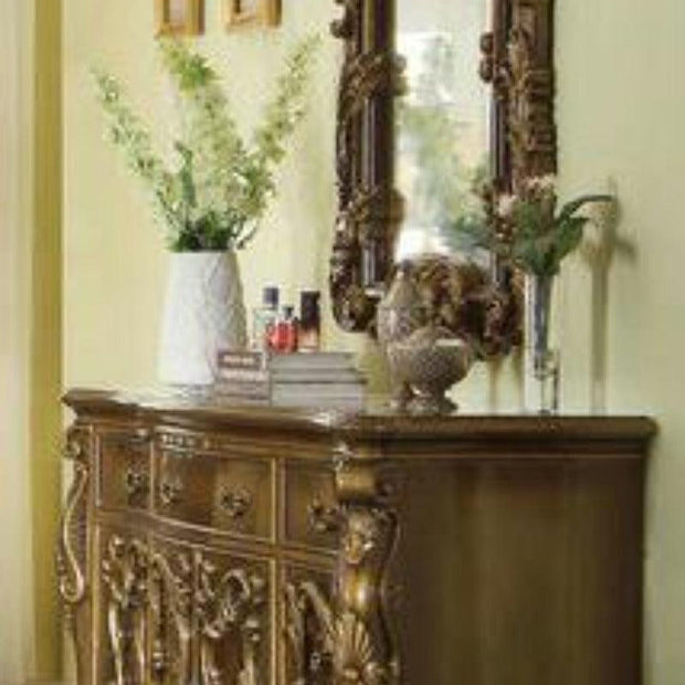 Teak Wood King Size Bed With Side Tables And Dressing Table With Mirror - WoodenTwist