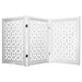 Wooden Portable Safety Pet Fence Gate Partition For Kids & Dogs (White) - WoodenTwist