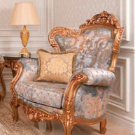 Classic Carved Sofa Set with Table in Premium Finish ( Maharaja Sofa ) - WoodenTwist