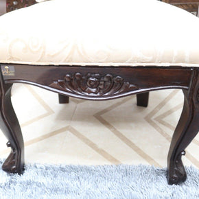 Wooden Handicrafts Arm Chair Teak Wood Walnut Finish (Set of 2) - WoodenTwist