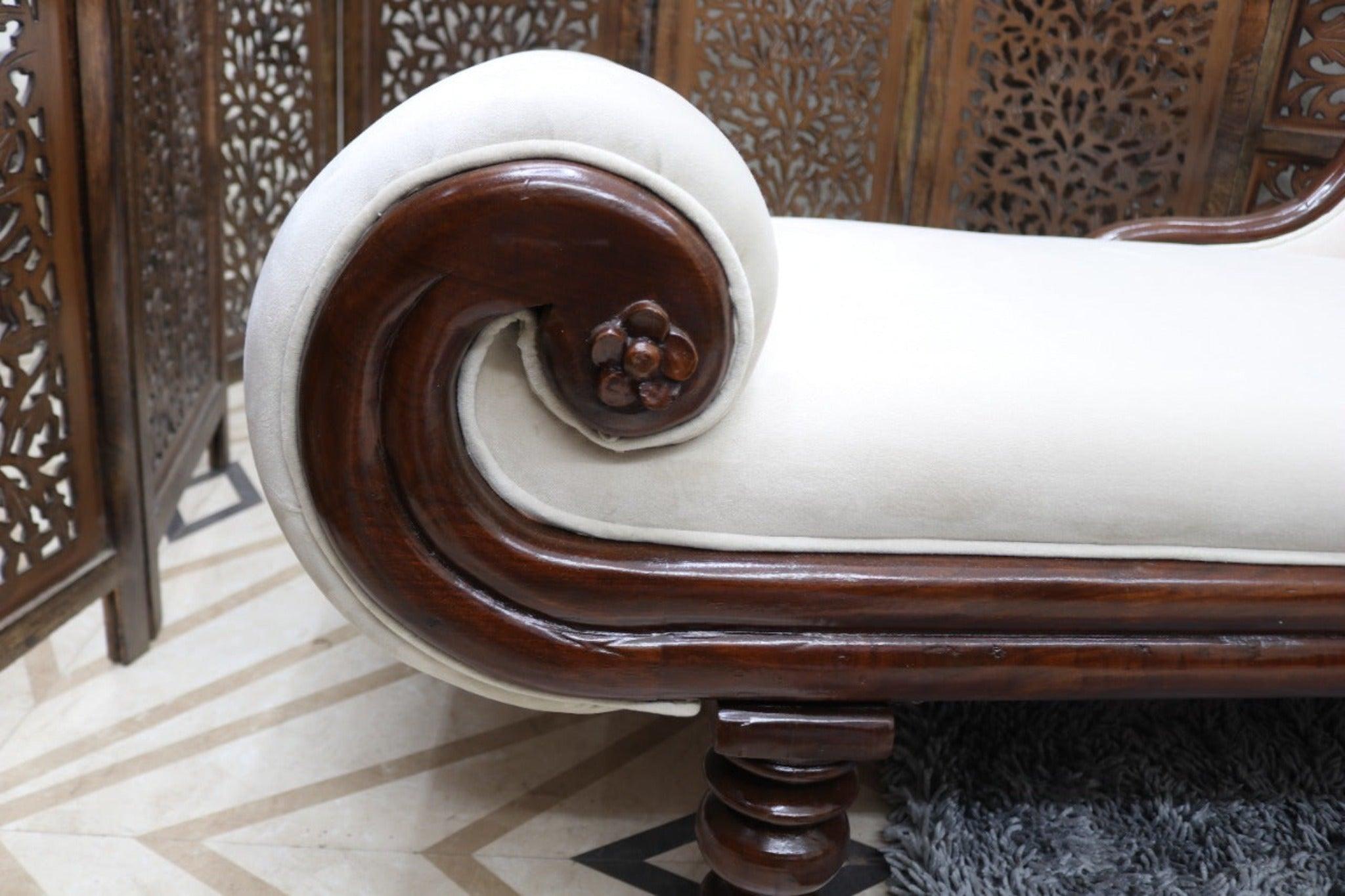 Wood Hand Carved Couch (Teak Wood) - WoodenTwist