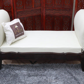 Fovero Sheesham Wood Bench Couch (Walnut Finish) - WoodenTwist