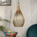 "The Wired Pendant Light" In Heavy Gold Finish - WoodenTwist