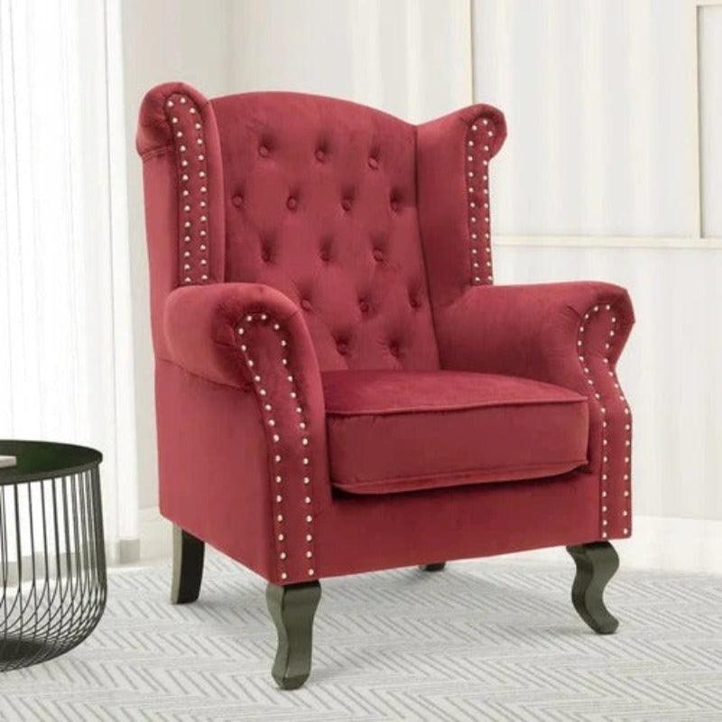 Majestic Wing Chair for Living Room/Home/Offices - WoodenTwist