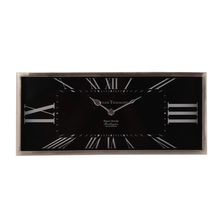 The Rectangular Framed Clock in Gold & Silver Finish - WoodenTwist