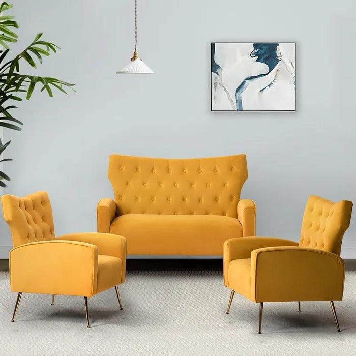 A Glamorous 2+1+1 Wingback Set
